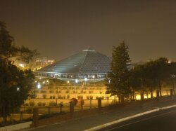 Antalya Glass Pyramid At Night Feb Wallpaper