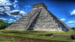 Beautiful Mayan Pyramid In Yucatan Mexico Hdr Wallpaper