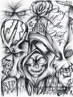 Black And White Of Day The Dead Wallpaper