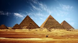 Egypt Nature The Pyramids Sand Sky Cities Wallpaper