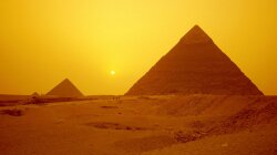 Egypt Pyramids At Sunset Wallpaper