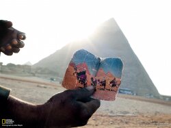 Giza Pyramids Before After Wallpaper