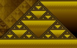 Gold Sierpinski Wallpaper
