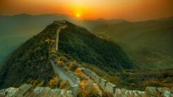 Great Wall Of China Sunset Wallpaper