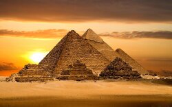 Landscape Egyptian Pyramids Wide Wallpaper