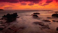 Mystical Reef Landscape Beach Sunset Wallpaper