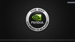 Nvidia Company Logo On Black Dotted Wallpaper
