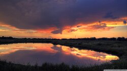 Pond In Wetls At Sunset Wallpaper