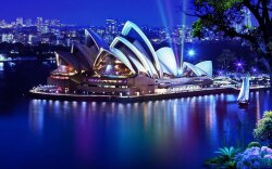 Sydney Opera House at Night, Australia, City Wallpaper