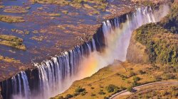 The Great Victoria Falls In Zambia Wallpaper