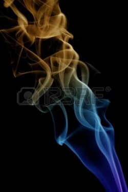 Wave And Smoke Of Different Colors On Black Wallpaper