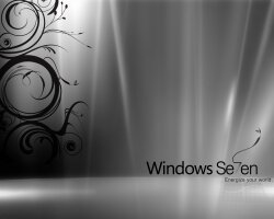 Windows 7 Black & White Wallpaper #3016