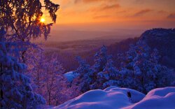 Winter Morning Sun Rise Wallpaper